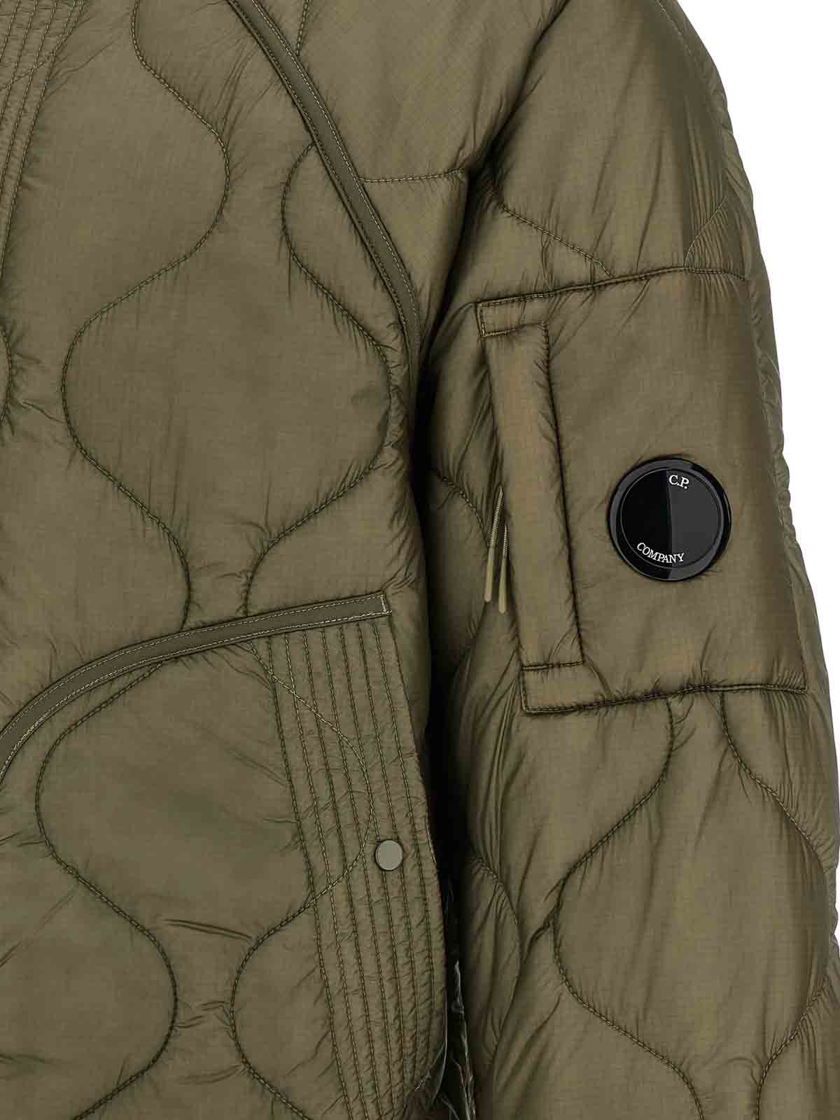 C.p. Company C.p.company Padded Jacket With Adjustable Hood In Green