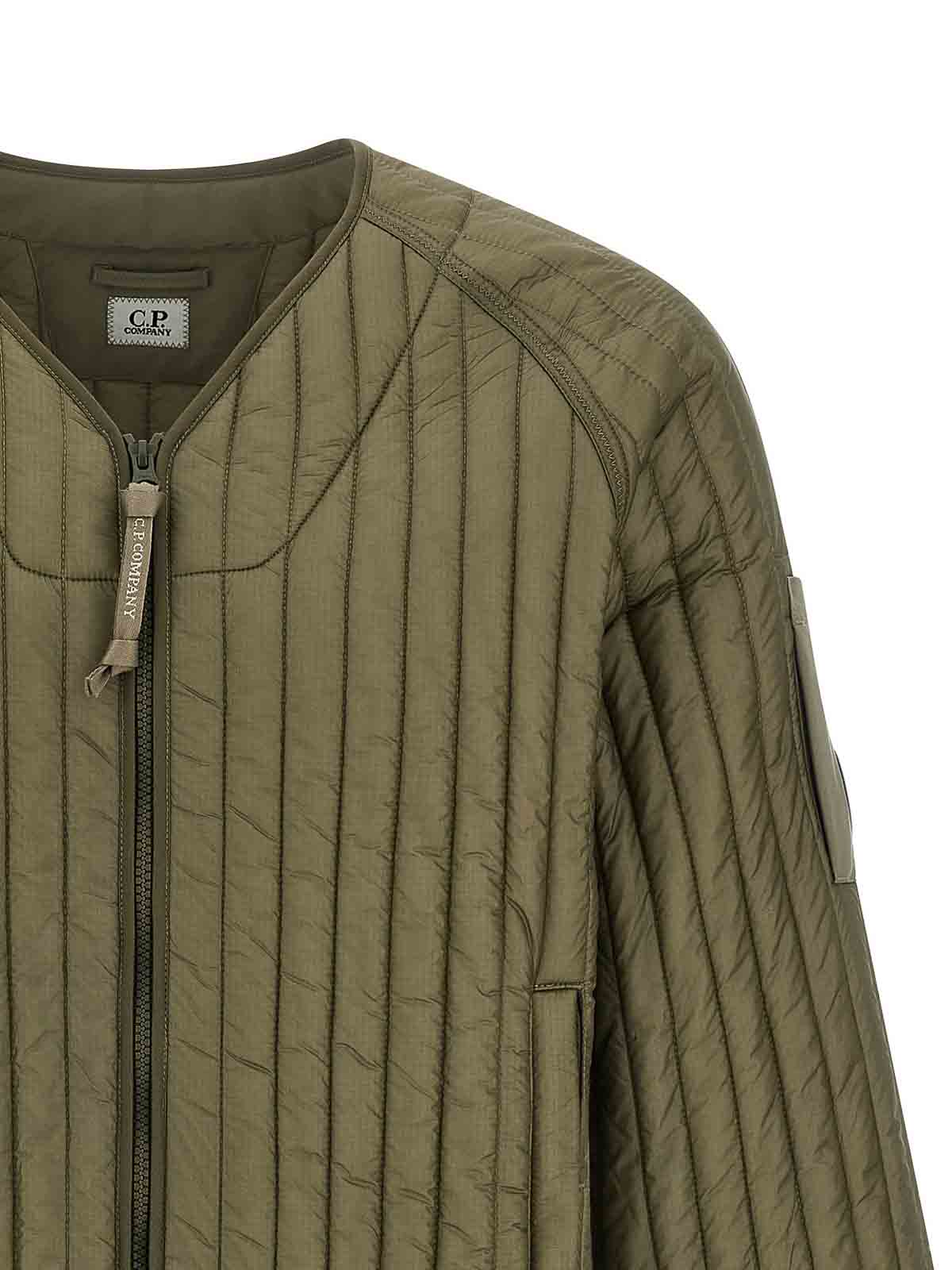 C.p. Company C. P. Company Ribbed Down Jacket In Green