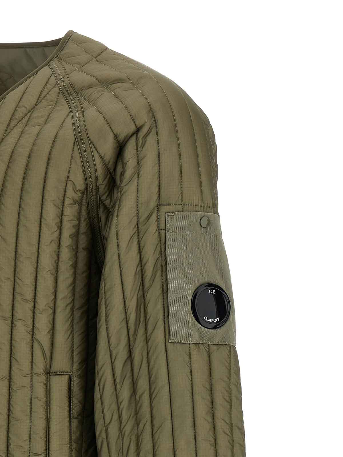 C.p. Company C. P. Company Ribbed Down Jacket In Green