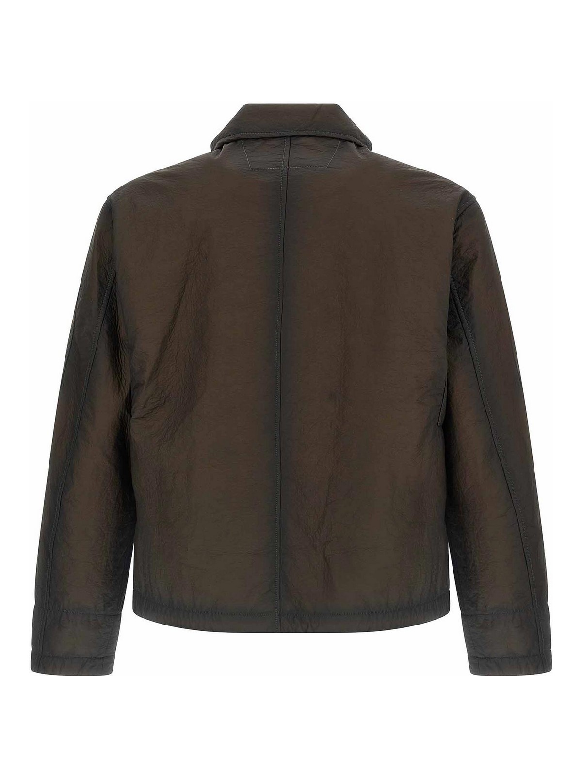 C.p. Company Bi-film Felt Jacket Puffer Jackets Green In Brown