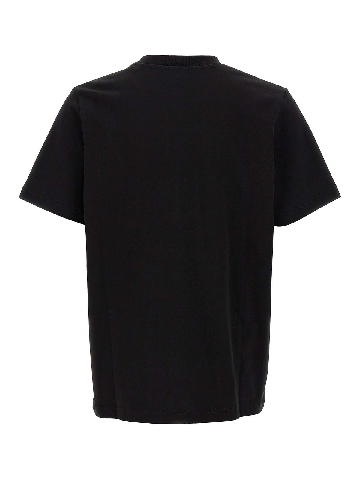Casablanca Black Crewneck T-shirt With Logo On The Front In Black