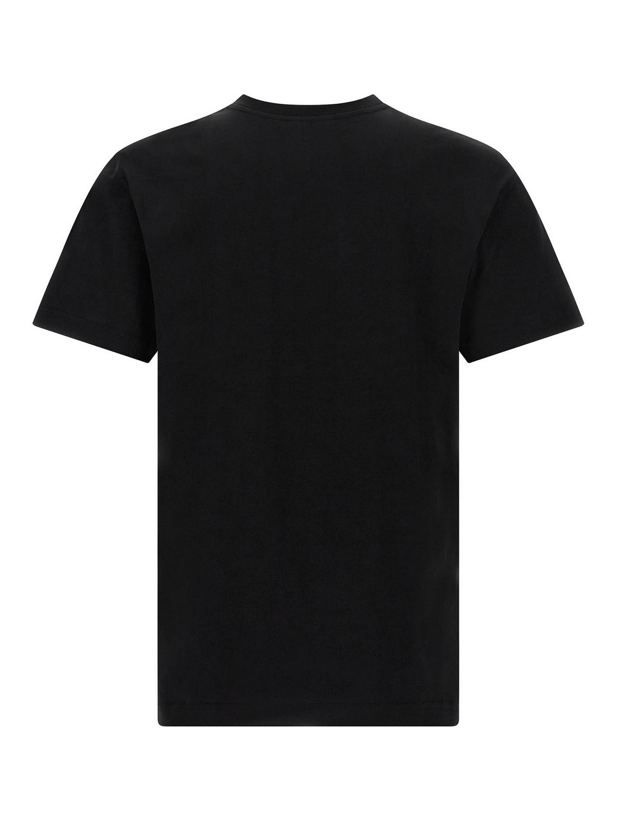 Dolce & Gabbana Graphic Crew Neck T-shirt With Short Sleeves In Black