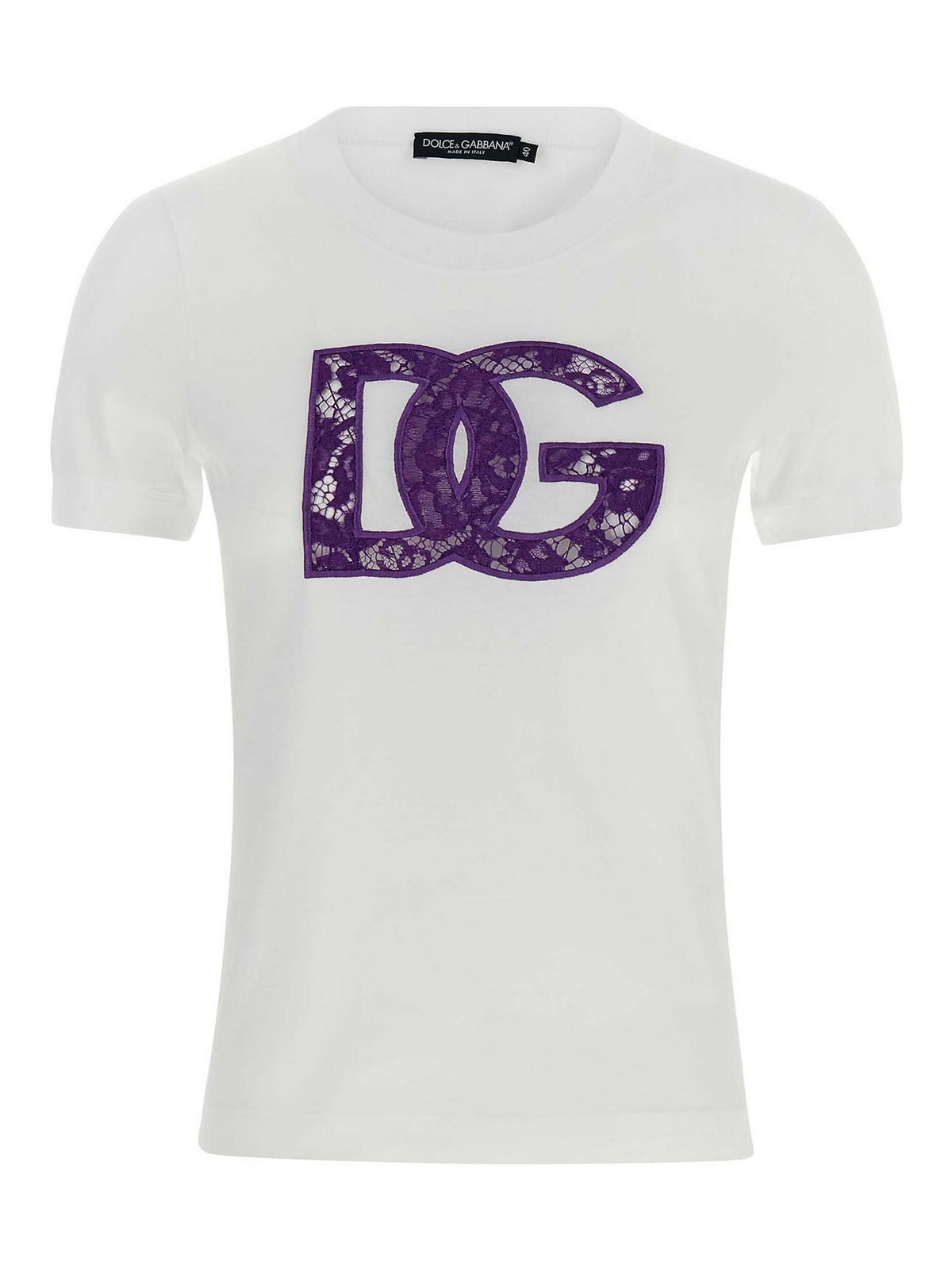 Dolce & Gabbana Cotton Crewneck T-shirt In White
