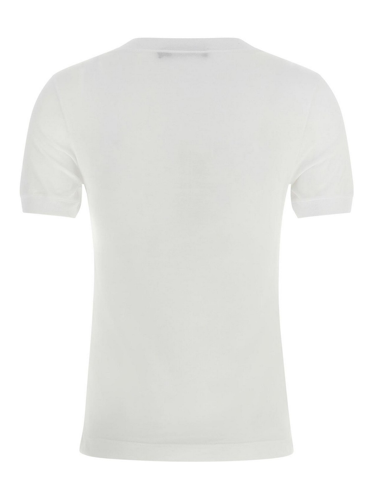 Dolce & Gabbana Cotton Crewneck T-shirt In White
