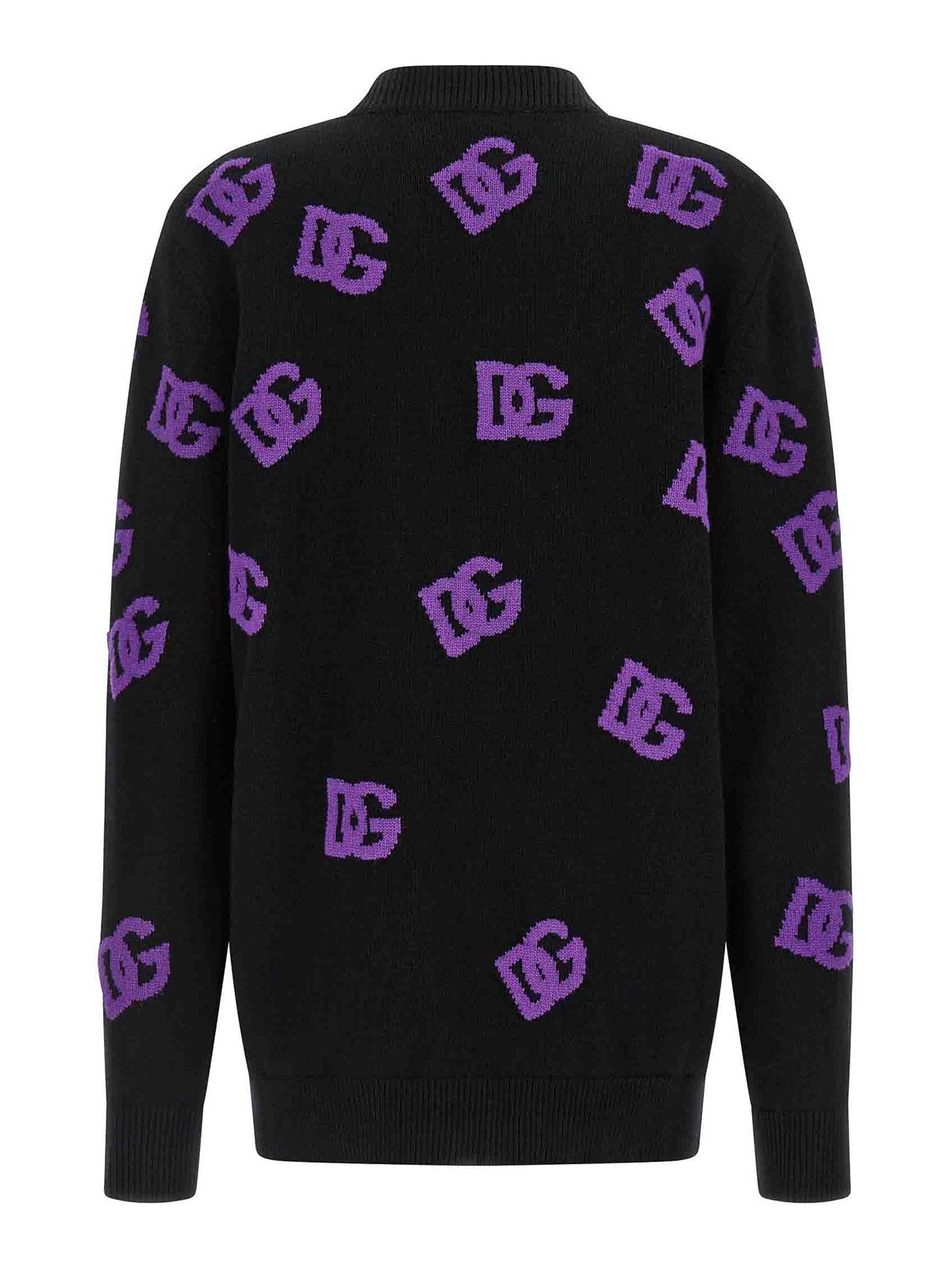 Dolce & Gabbana Logo Cardigan Sweaters And Cardigans Multicolor In Black