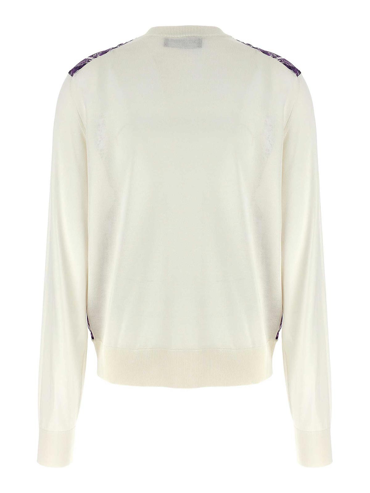 Dolce & Gabbana Maiolica Print Silk Cardigan In Purple