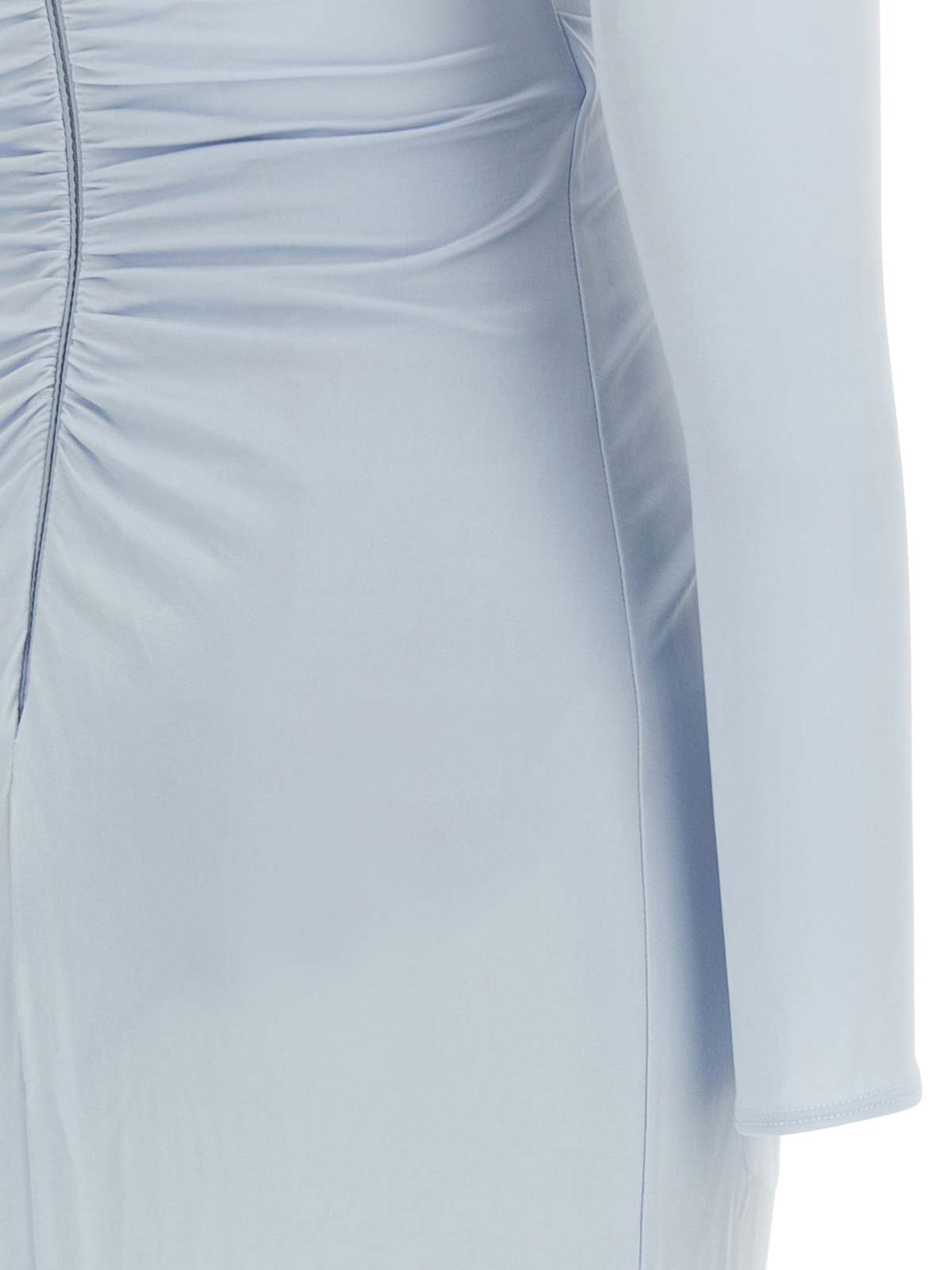 Elisabetta Franchi Light Blue Red Carpet Long Dress In Blue