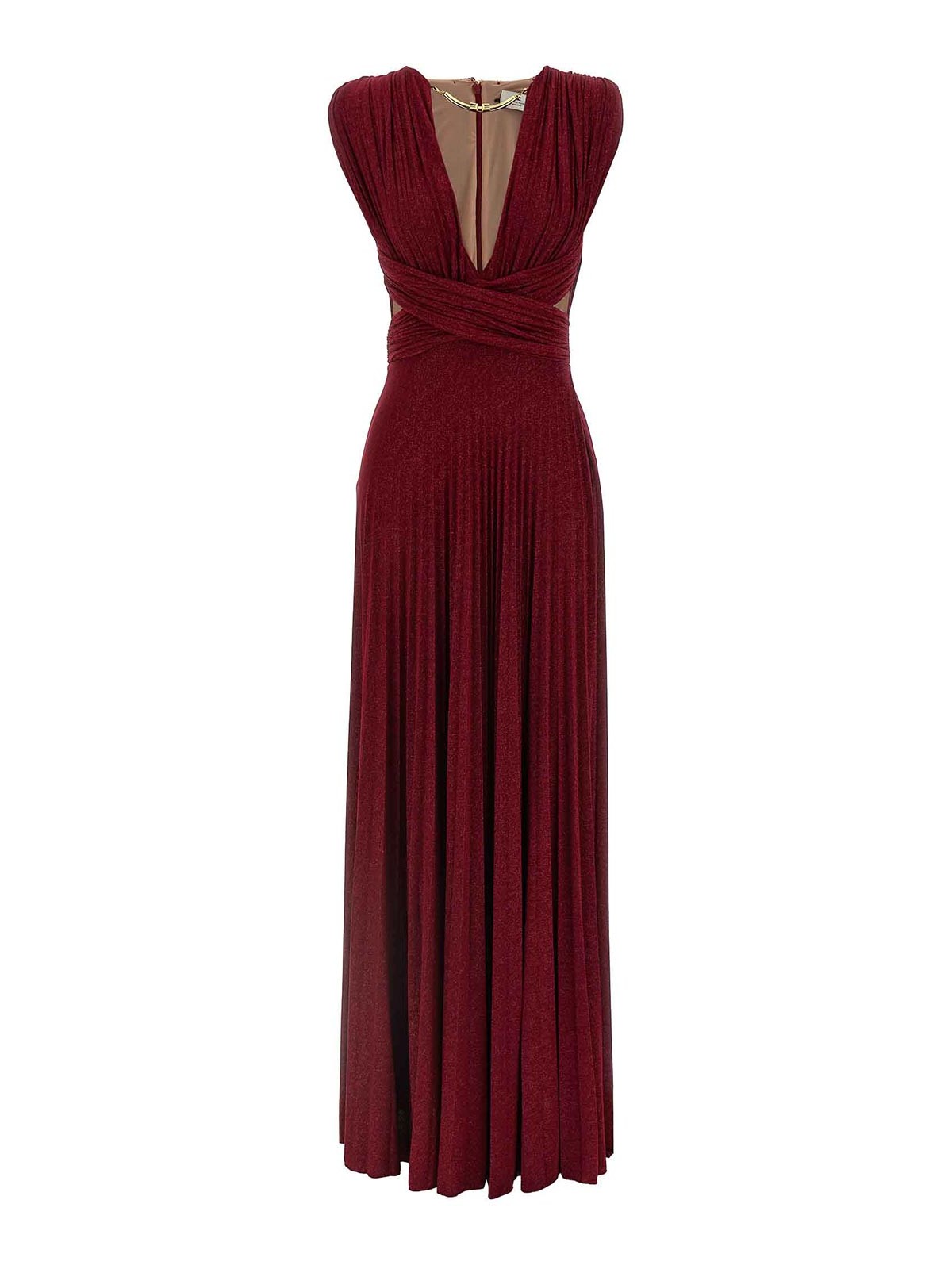 Elisabetta Franchi 'red Carpet' Dress In Burgundy