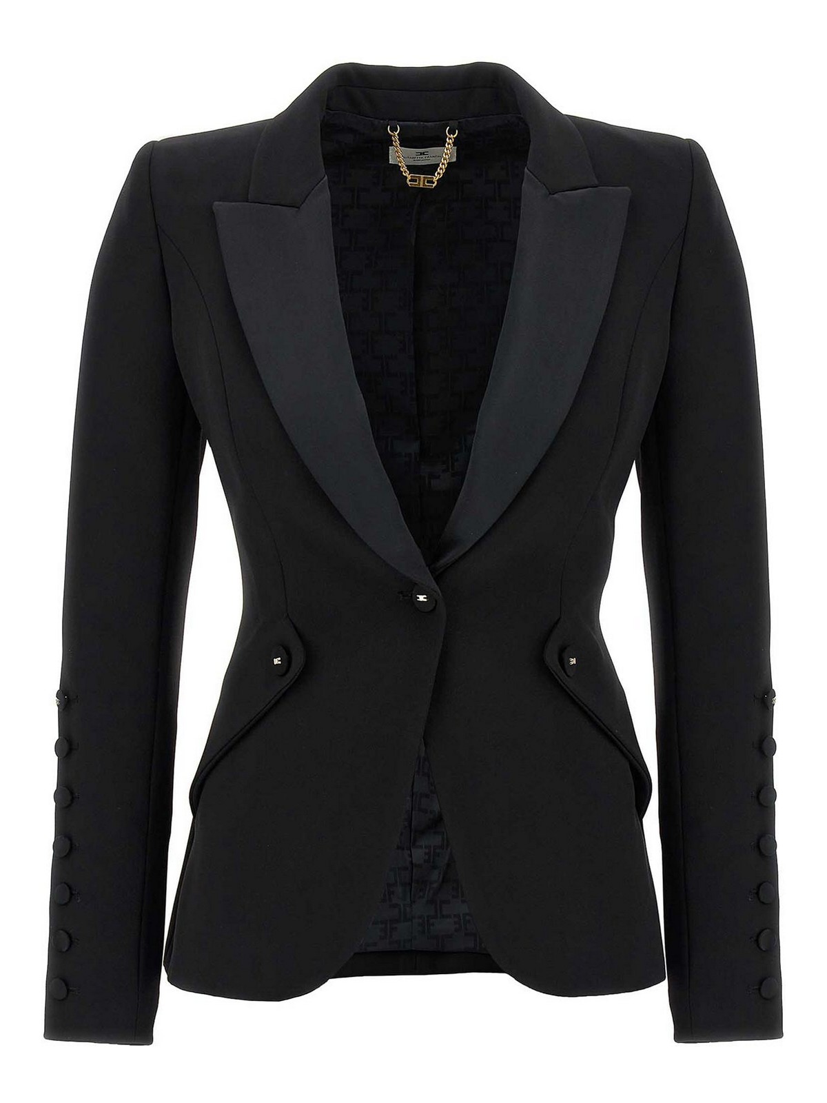 Elisabetta Franchi Blaze Rtuxedo In Black