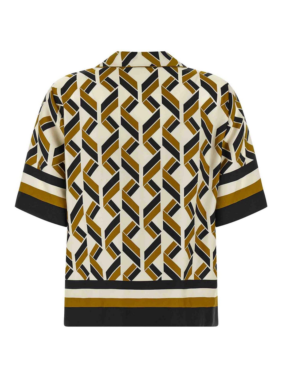 Eres Tube Geometric-print Short-sleeve Shirt In Brown