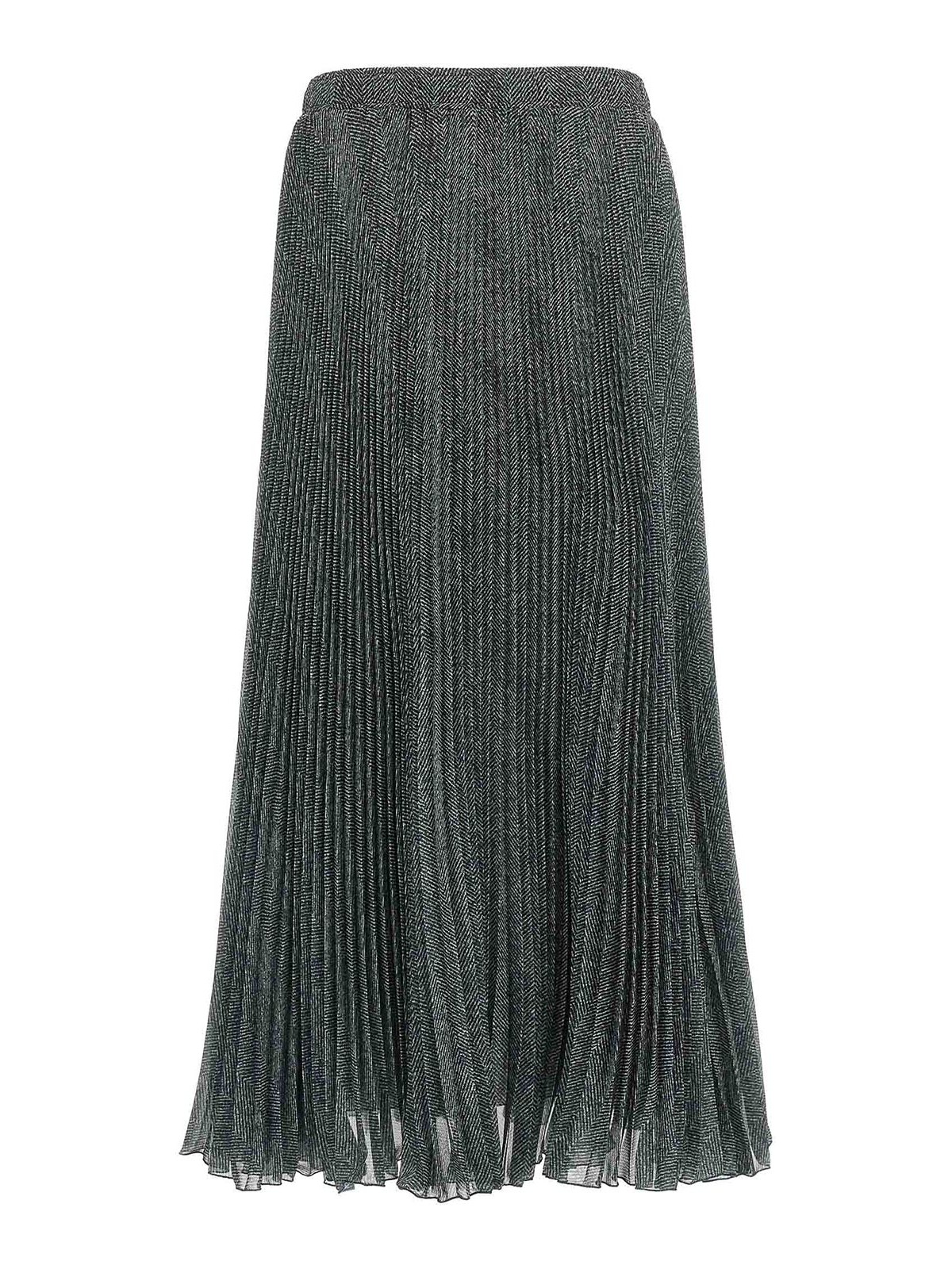 Ermanno Scervino Longuette Skirt With Pleated Design And Elastic Waistband In Gray