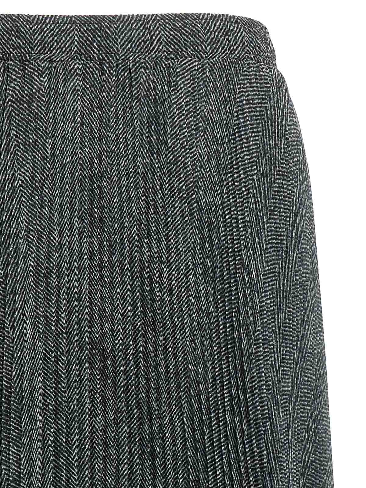 Ermanno Scervino Longuette Skirt With Pleated Design And Elastic Waistband In Gray