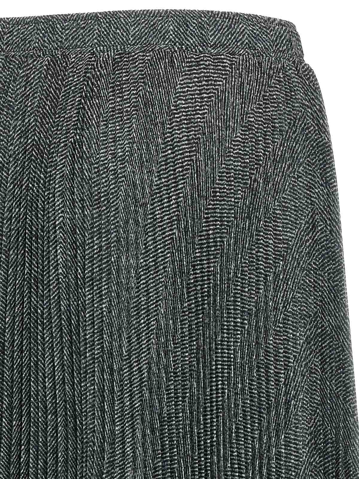 Ermanno Scervino Longuette Skirt With Pleated Design And Elastic Waistband In Gray