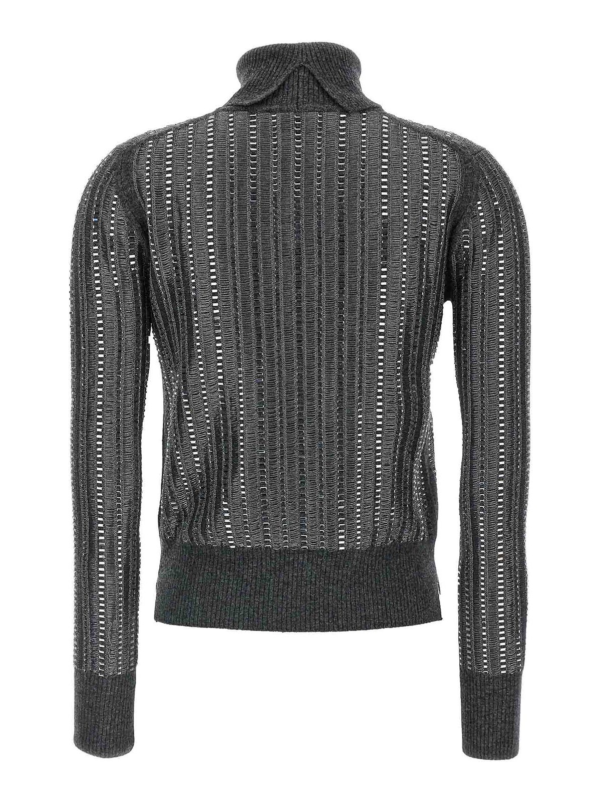 Ermanno Scervino Crystal Sweater Sweaters And Cardigans Gray In Gray