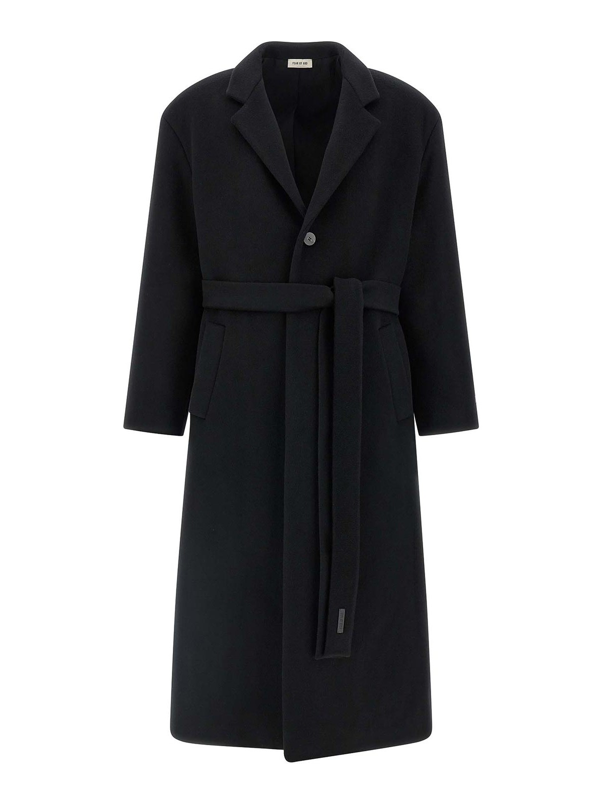 Fear Of God Trench Coat With Waist Belt And Long Sleeves In Multi