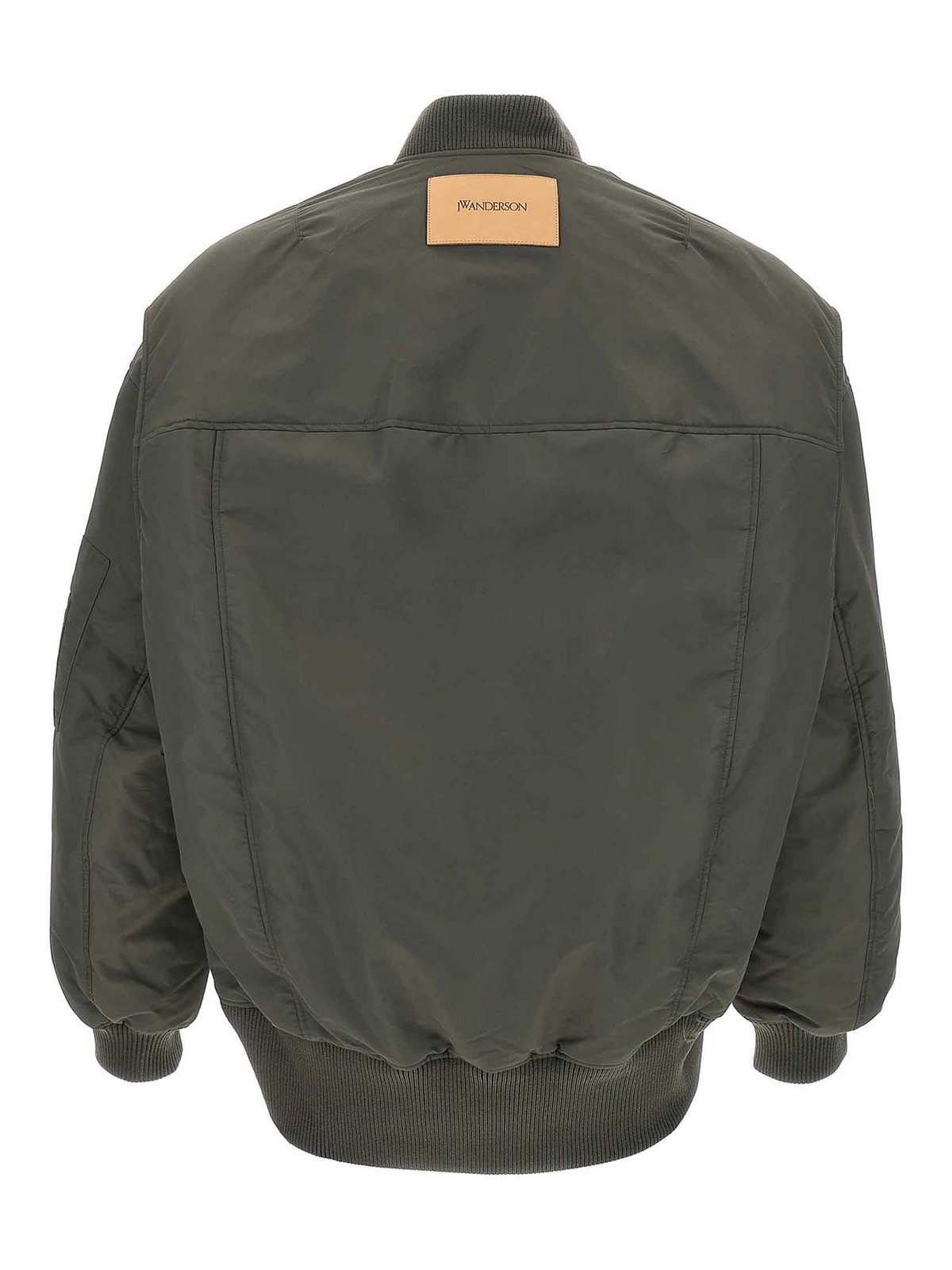 Jw Anderson Curved Hem Bomber Jacket In Green