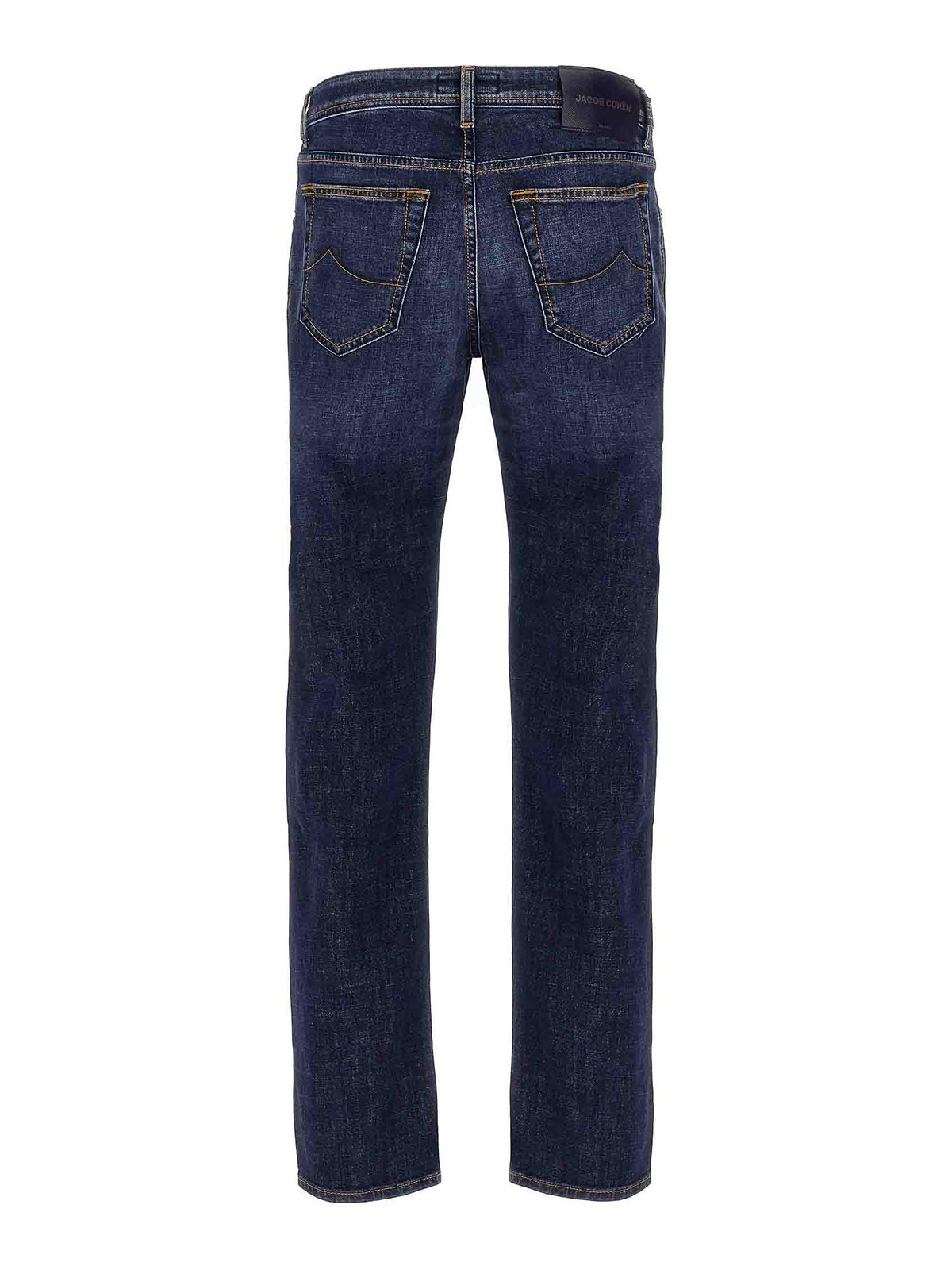 Jacob Cohen Slim Jeans With Back Patch Pockets In Blue