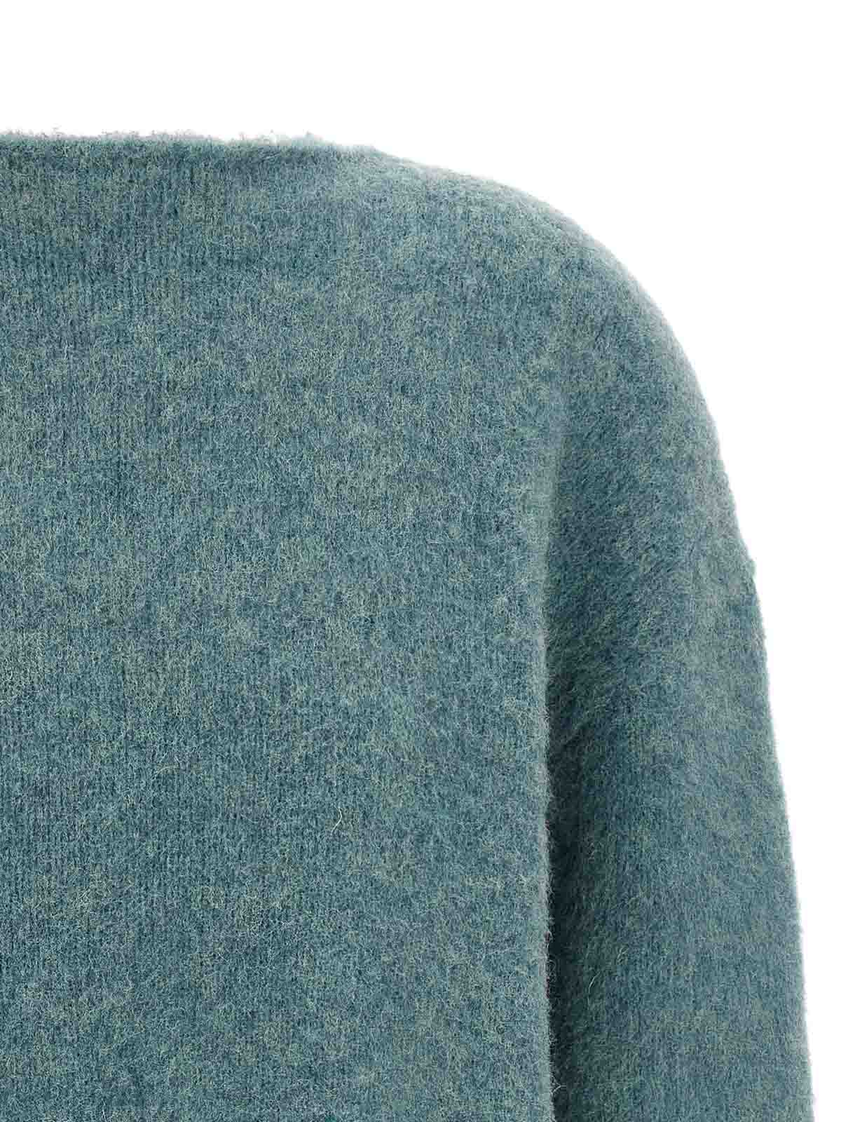 Jil Sander Fringed Sweater Sweaters And Cardigans Light Blue In Blue