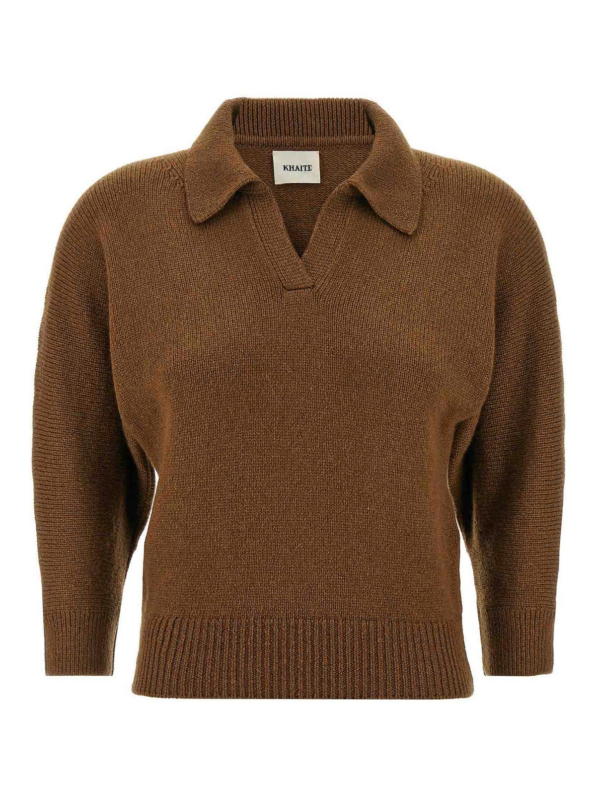 Khaite Herve Polo Shirt In Brown
