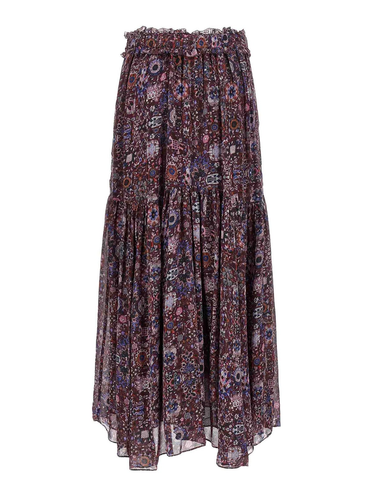 Isabel Marant Étoile Multicolor Besma Skirt In Gray