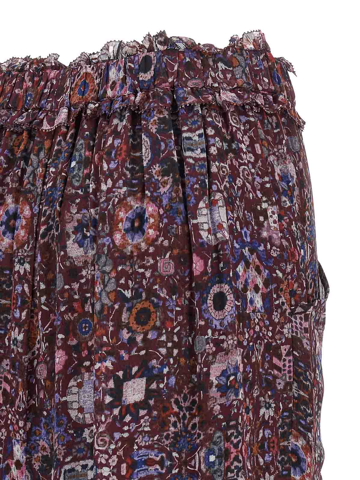 Isabel Marant Étoile Multicolor Besma Skirt In Gray