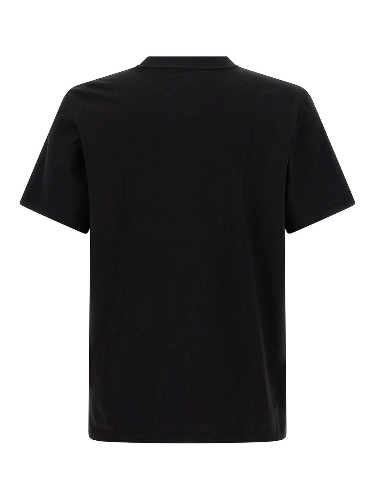 Mcm Laurel Logo Print T-shirt In Organic Cotton In Black