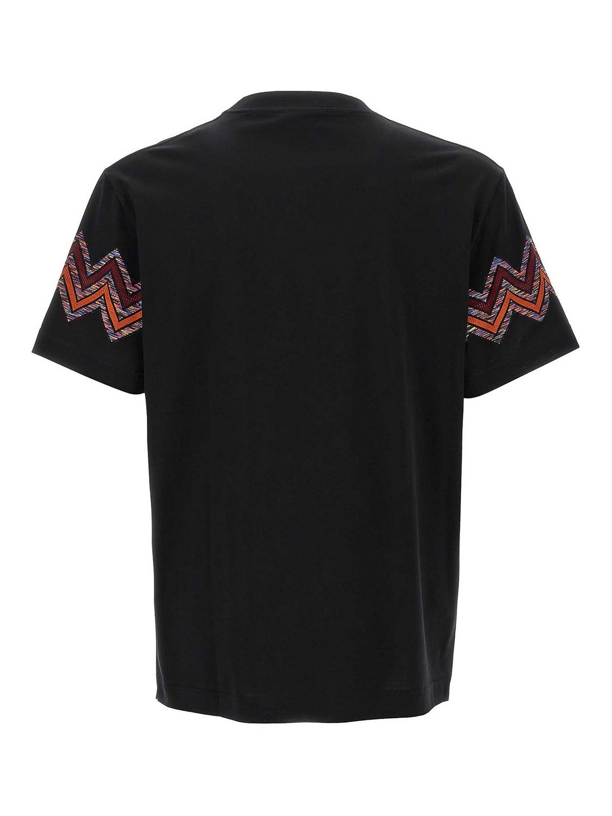 Missoni T-shirt With Maxi Chevron Insert In Black