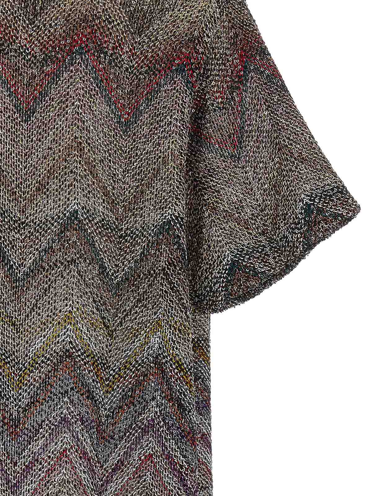 Missoni T-shirt With Multicolor Sequins In Multi