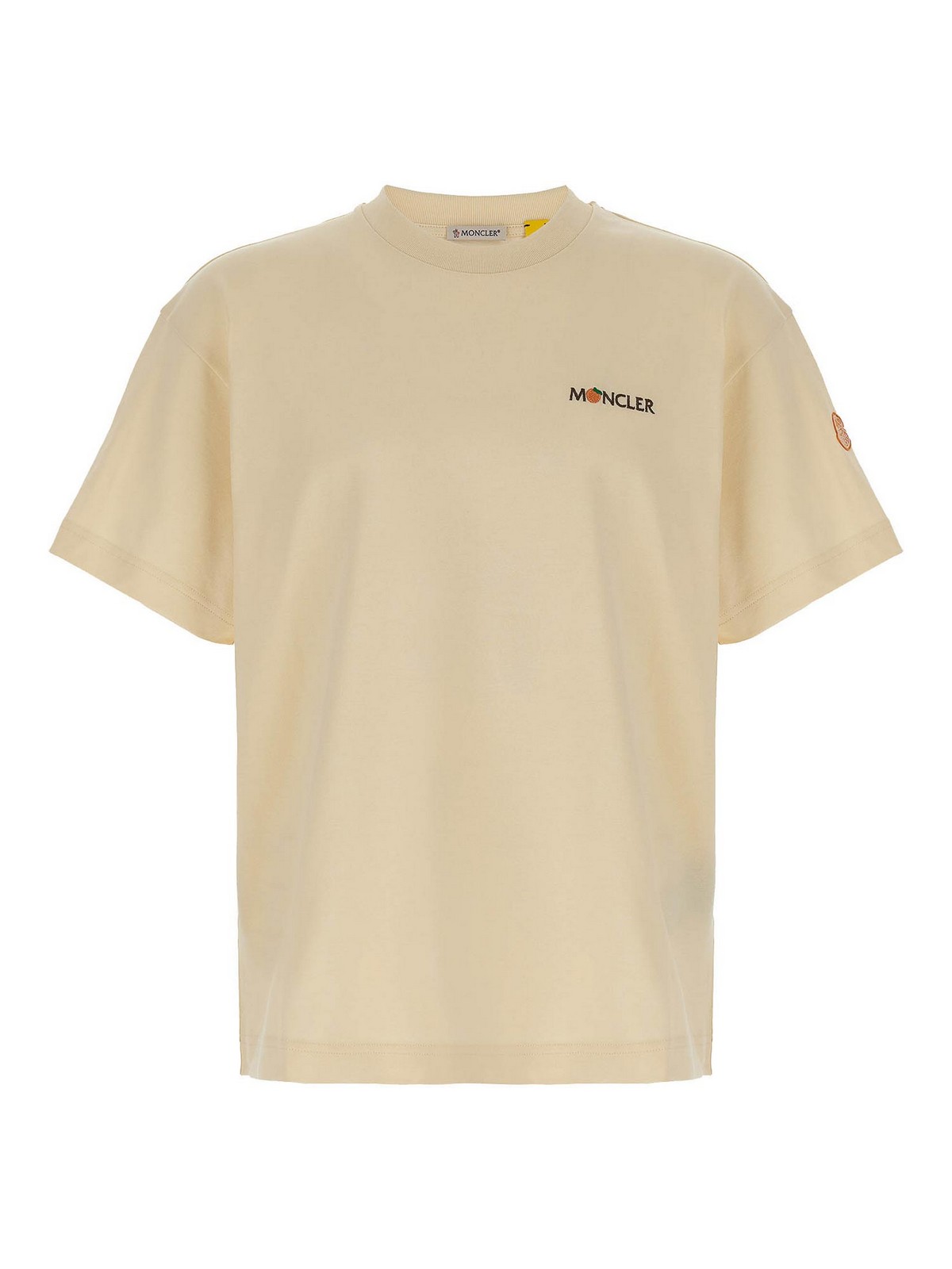 Moncler X Gilga Farm By Donald Glover Logo Patch T-shirt In Neutral