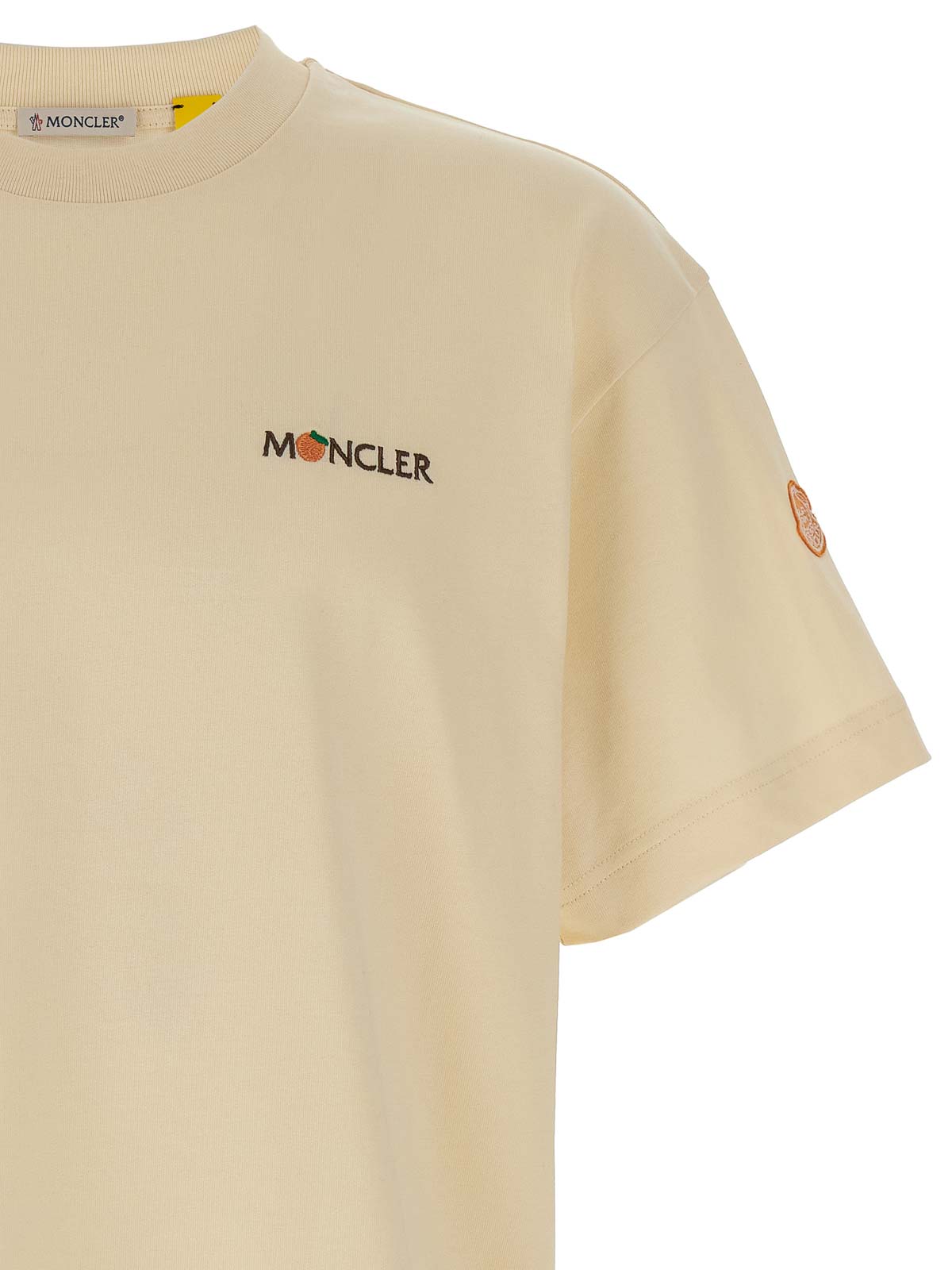 Moncler X Gilga Farm By Donald Glover Logo Patch T-shirt In Neutral