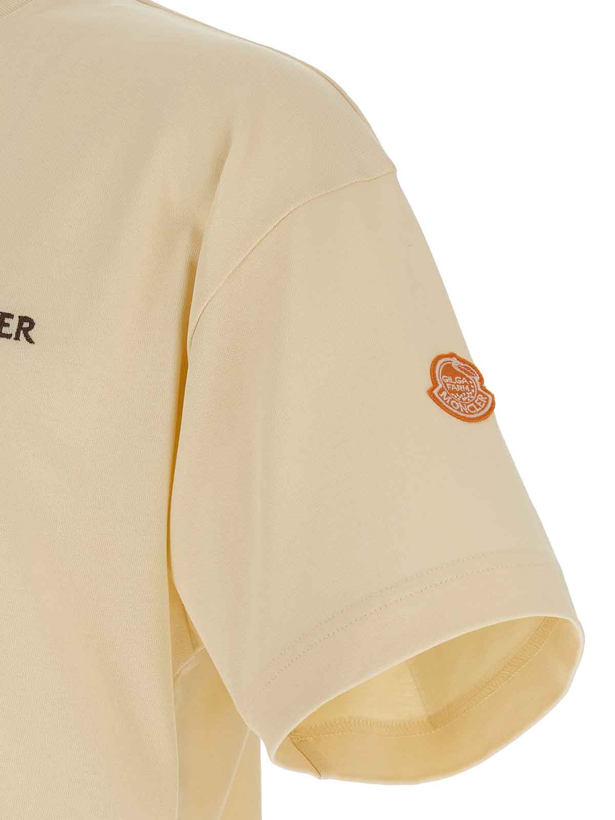 Moncler X Gilga Farm By Donald Glover Logo Patch T-shirt In Neutral
