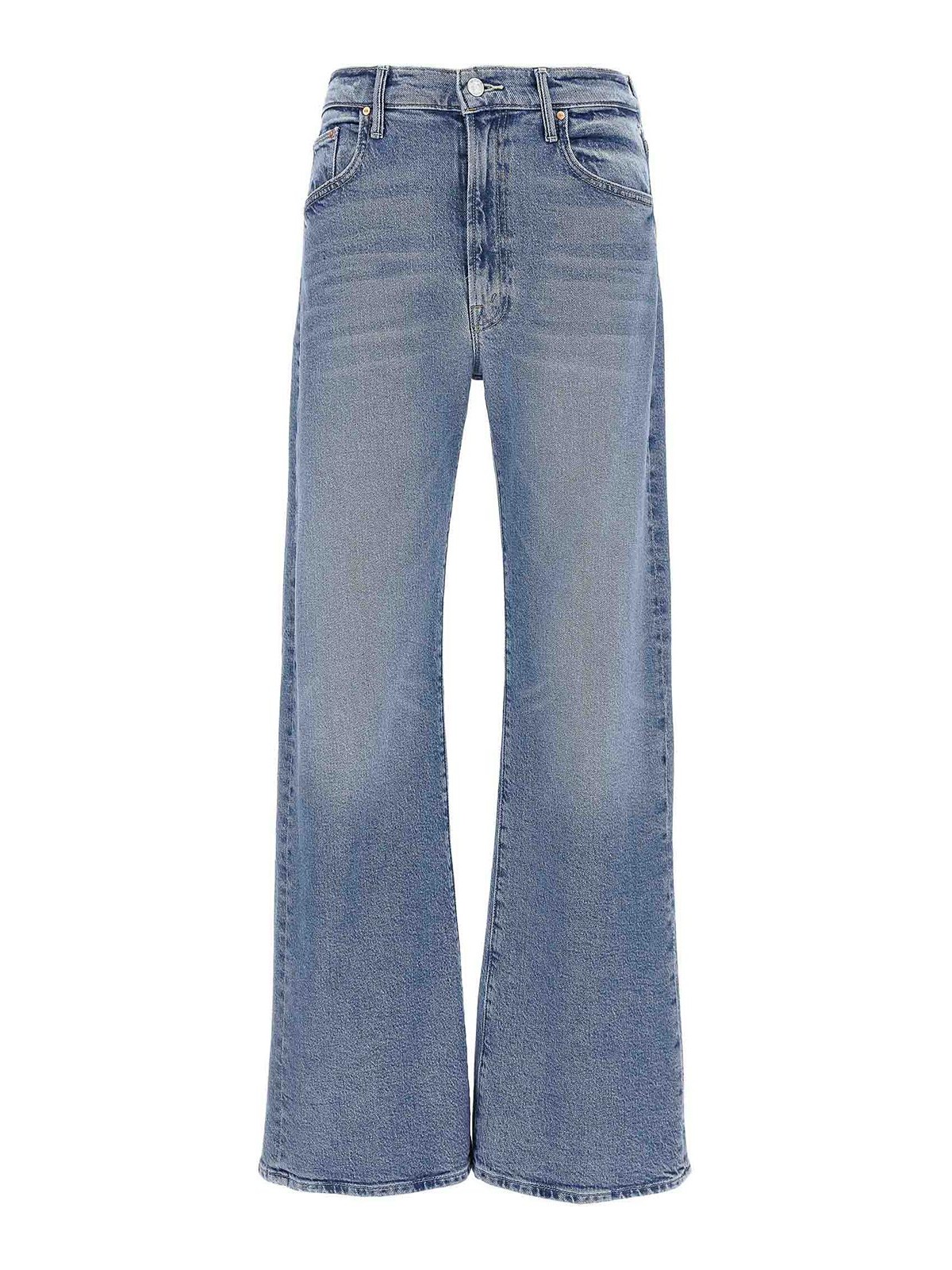 Mother The Lasso Sneak Jeans In Blue