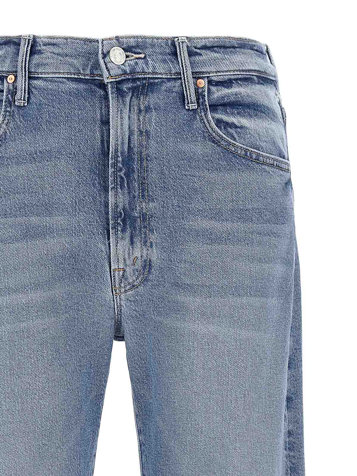 Mother The Lasso Sneak Jeans In Blue