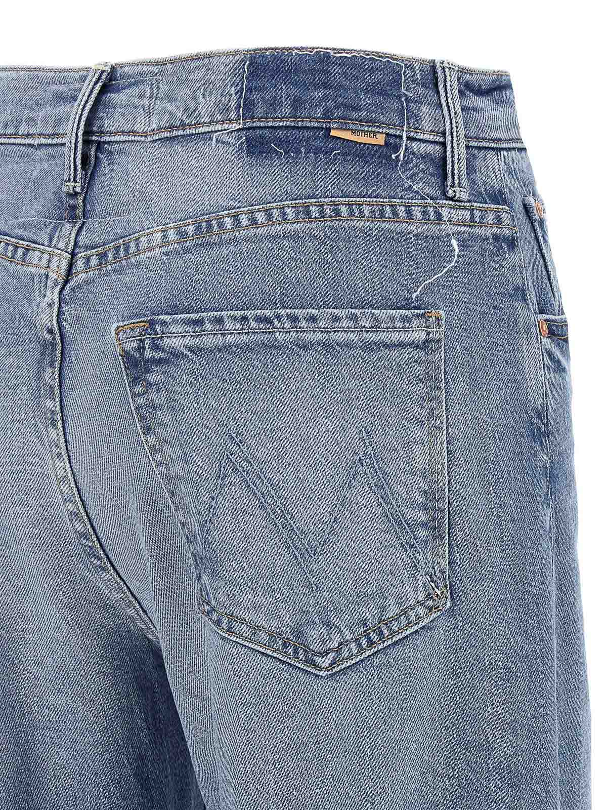 Mother The Lasso Sneak Jeans In Blue