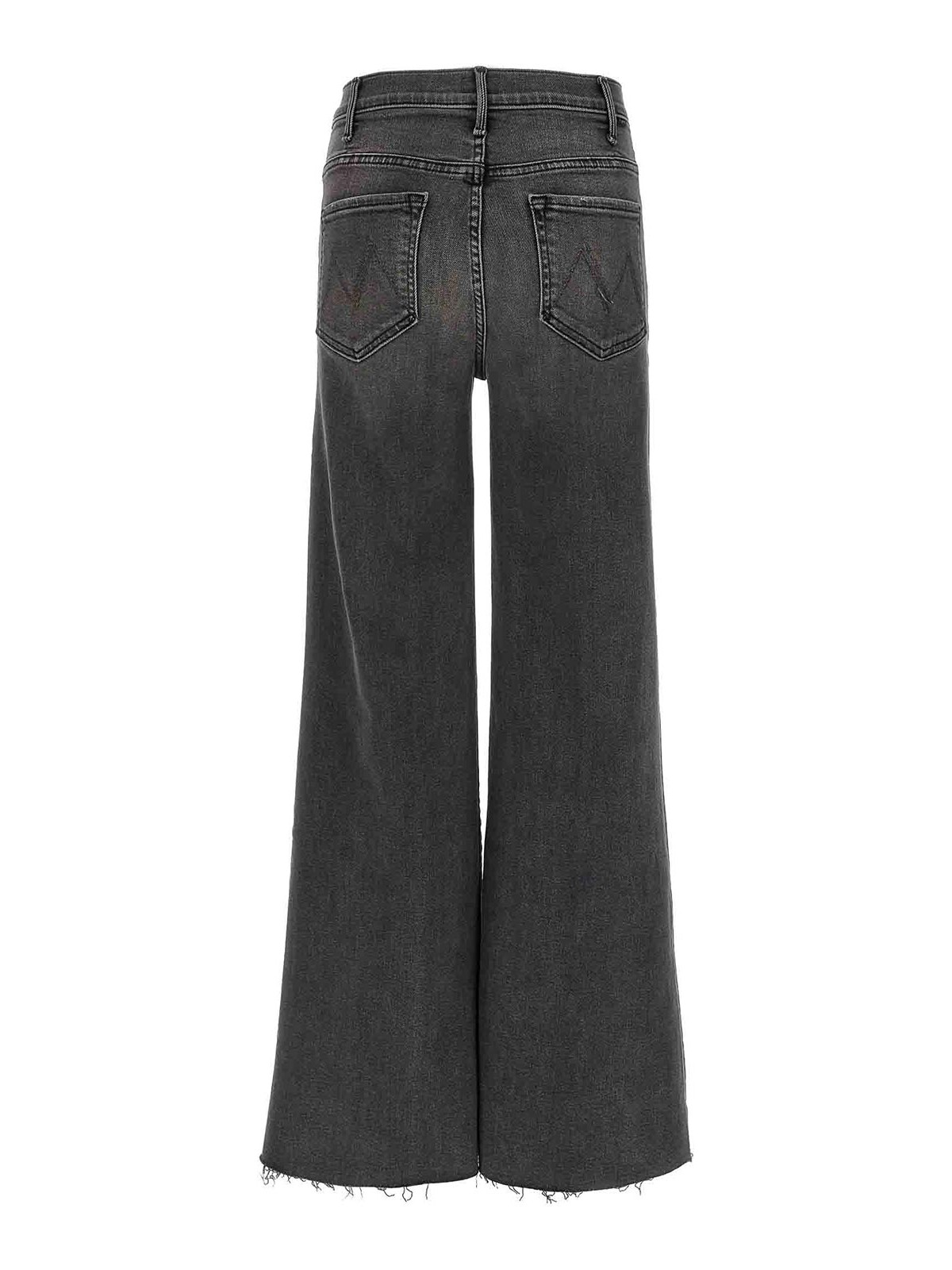 Mother The Hustler Roller Sneak Fray Jeans In Gray