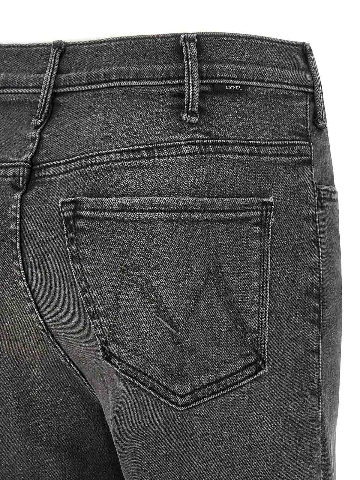 Mother The Hustler Roller Sneak Fray Jeans In Gray