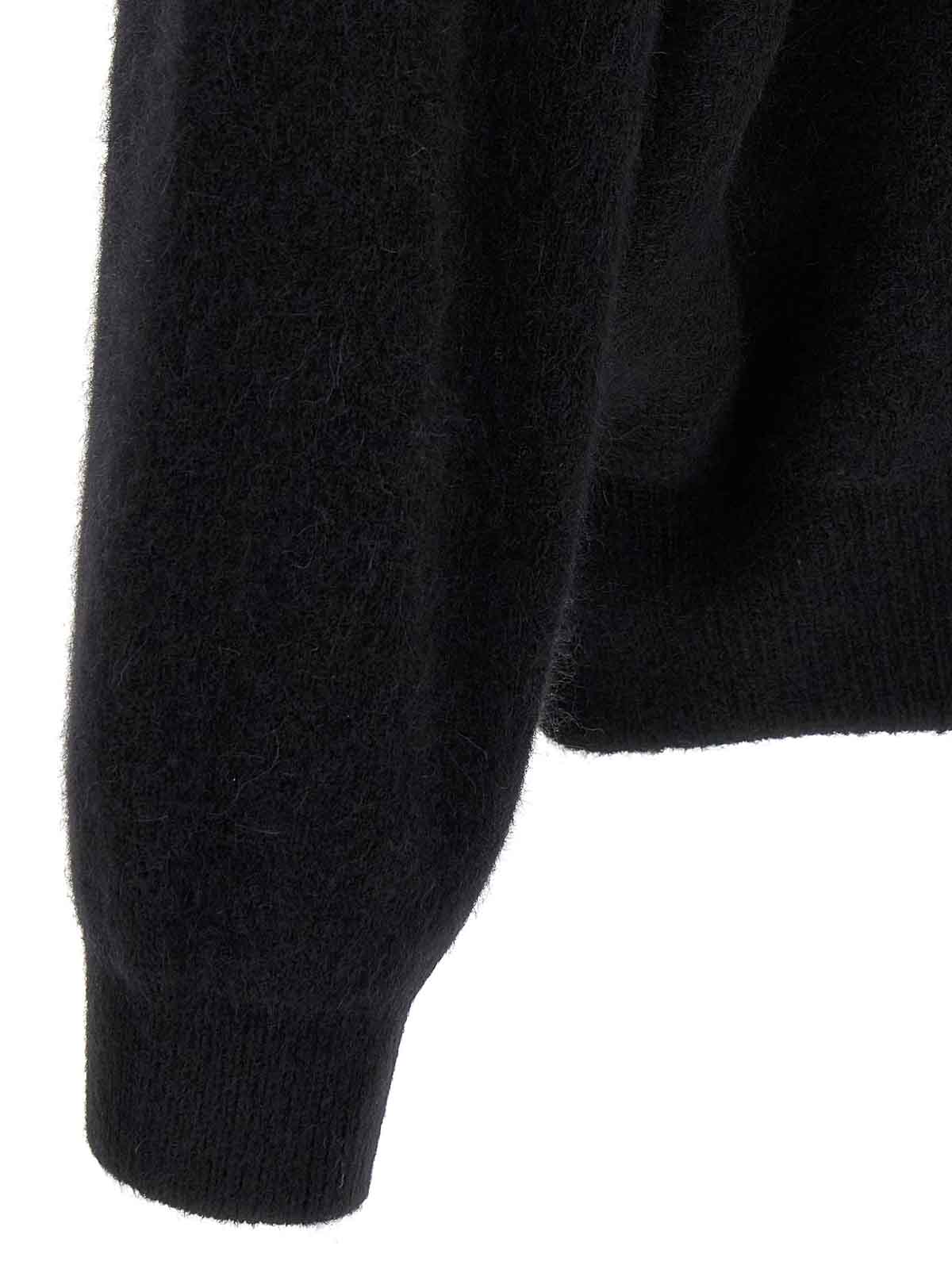 Rick Owens Hooded Wool Cardigan In Black