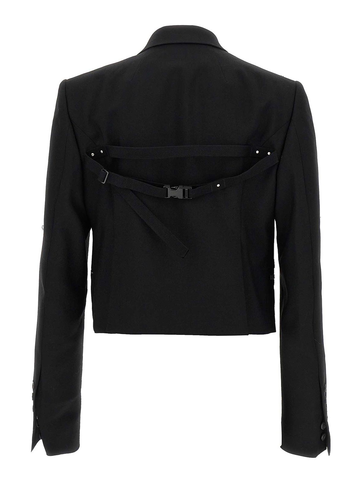 Rick Owens Alice Studded Virgin Wool Blazer In Black