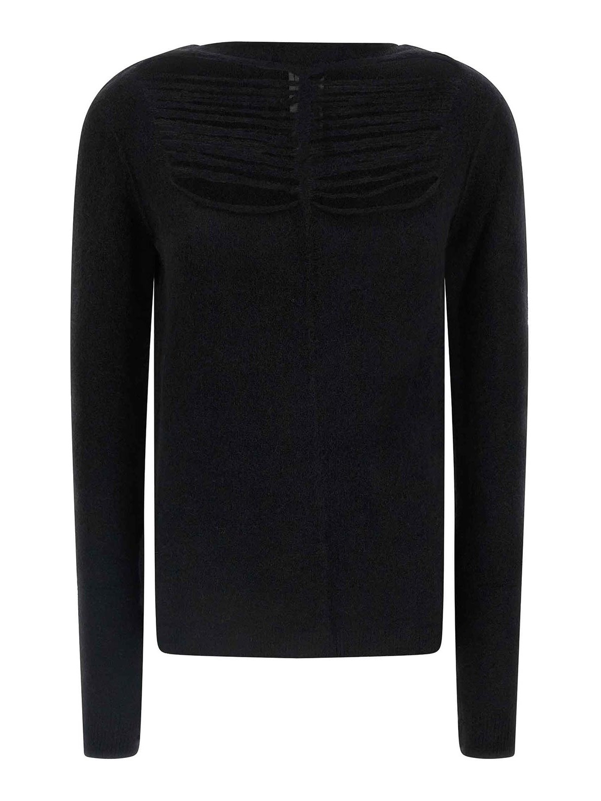 Rick Owens Black Concordians Ls Sweater In Black
