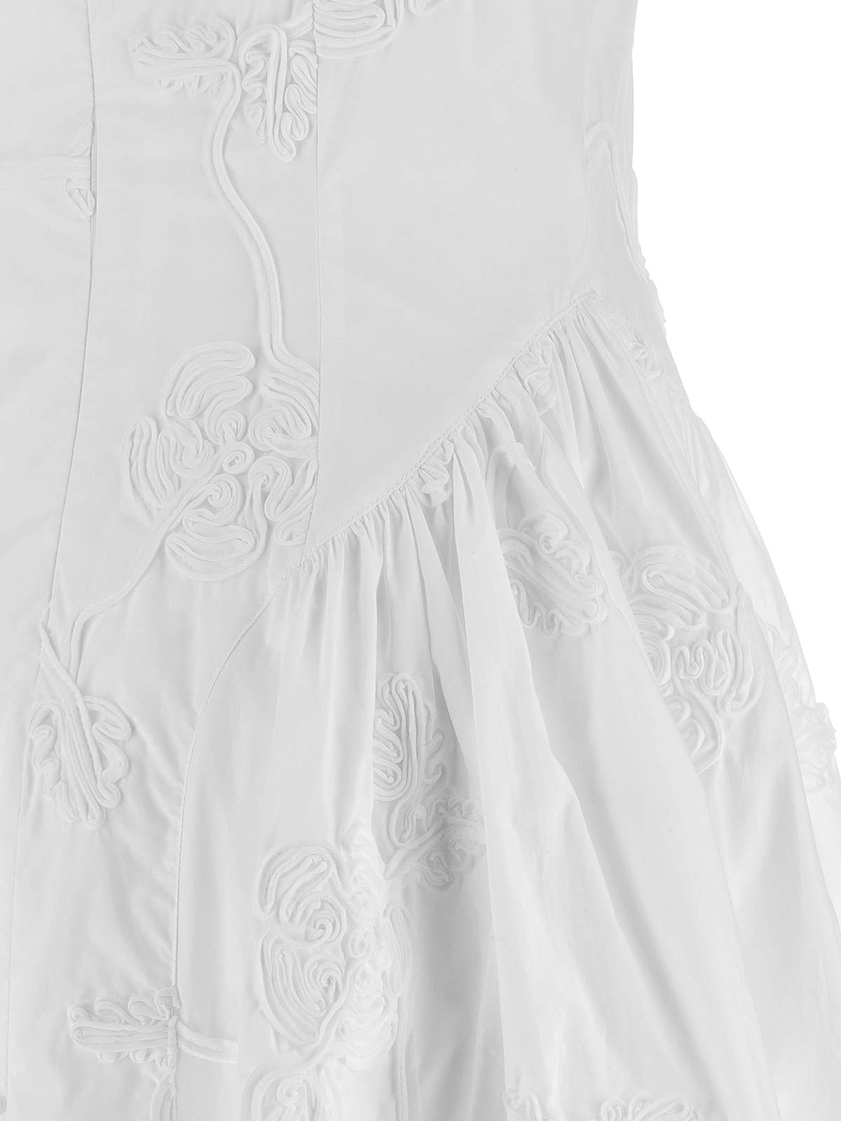 Rotate Birger Christensen Flared Cotton Poplin Dress In White