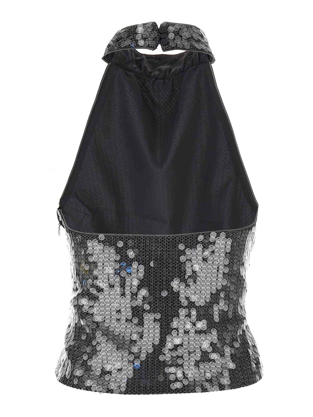 Rotate Birger Christensen Sequin Top In Black