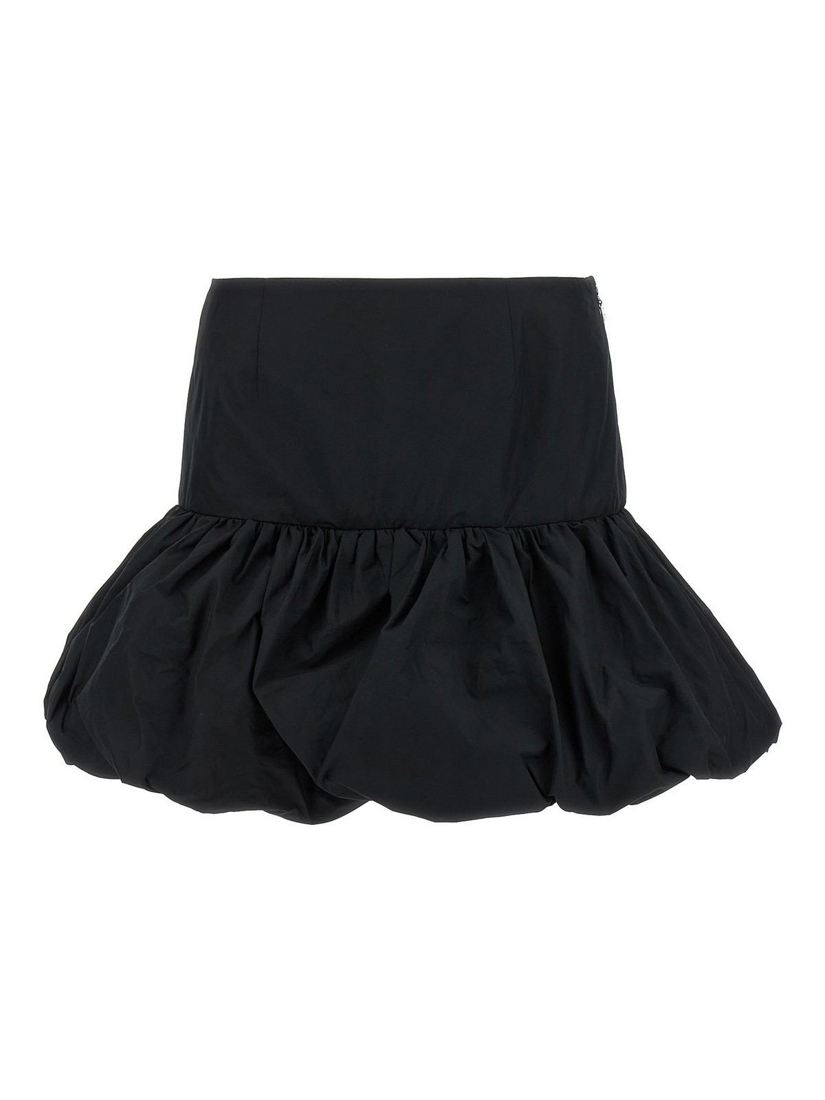 Rotate Birger Christensen Gathered Peplum Miniskirt In Black