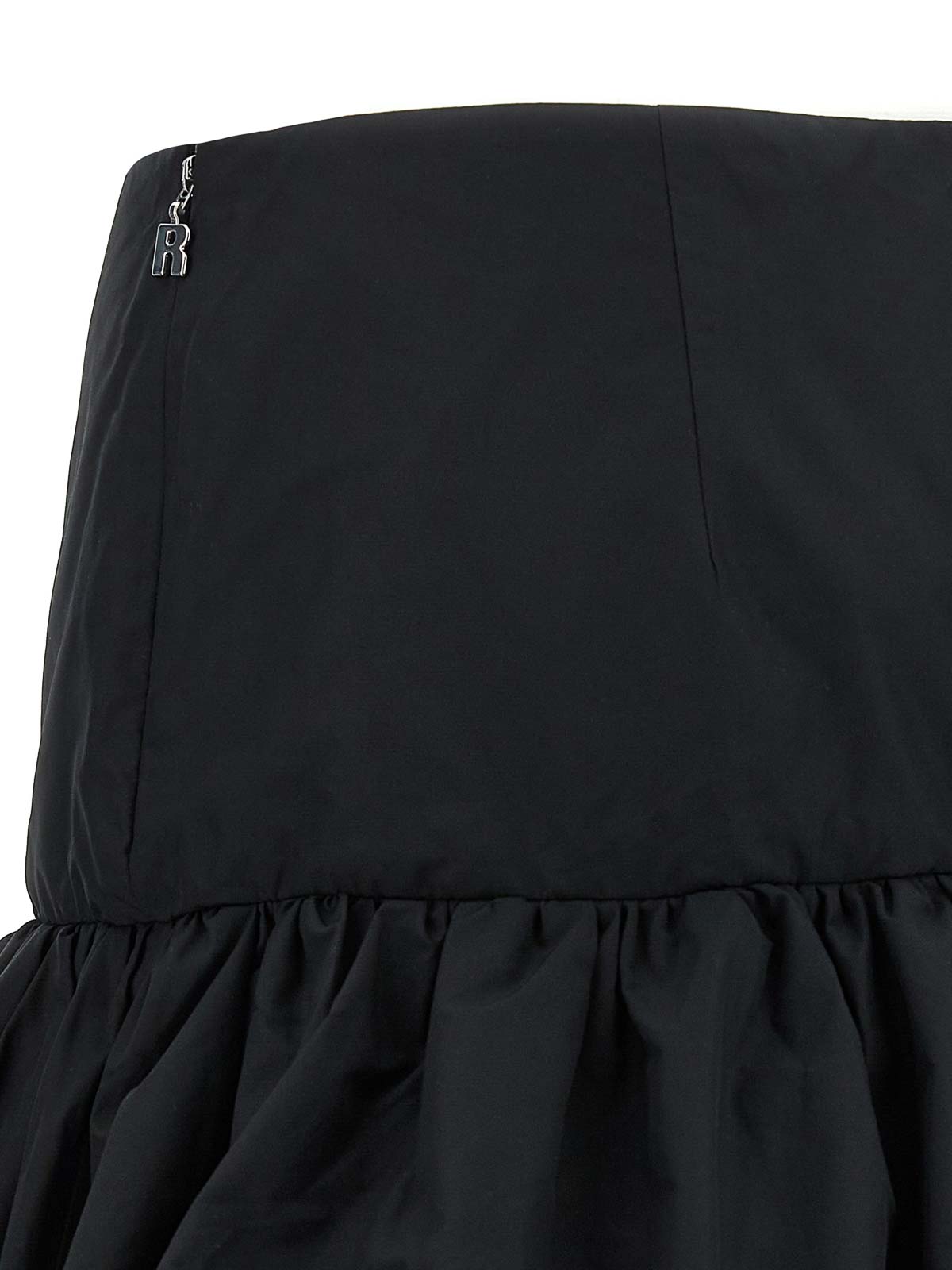 Rotate Birger Christensen Gathered Peplum Miniskirt In Black