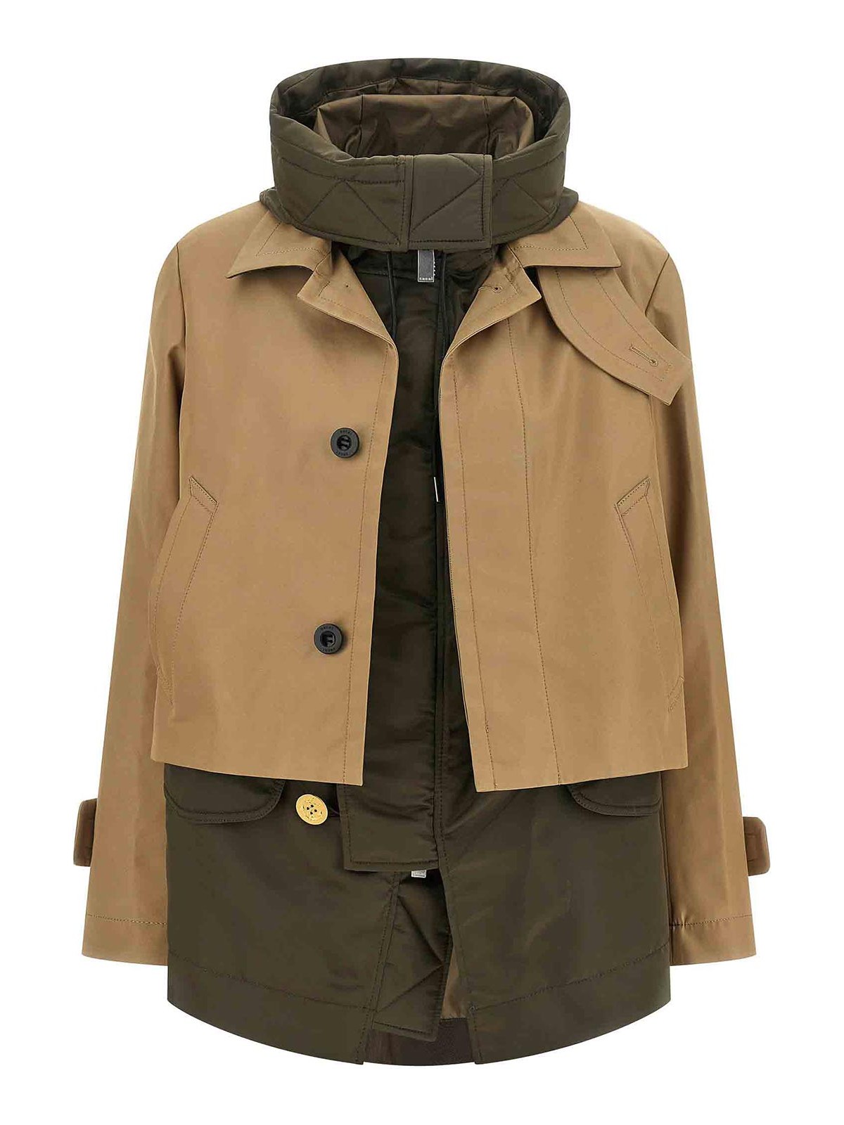 Sacai Double Layer Jacket In Multi