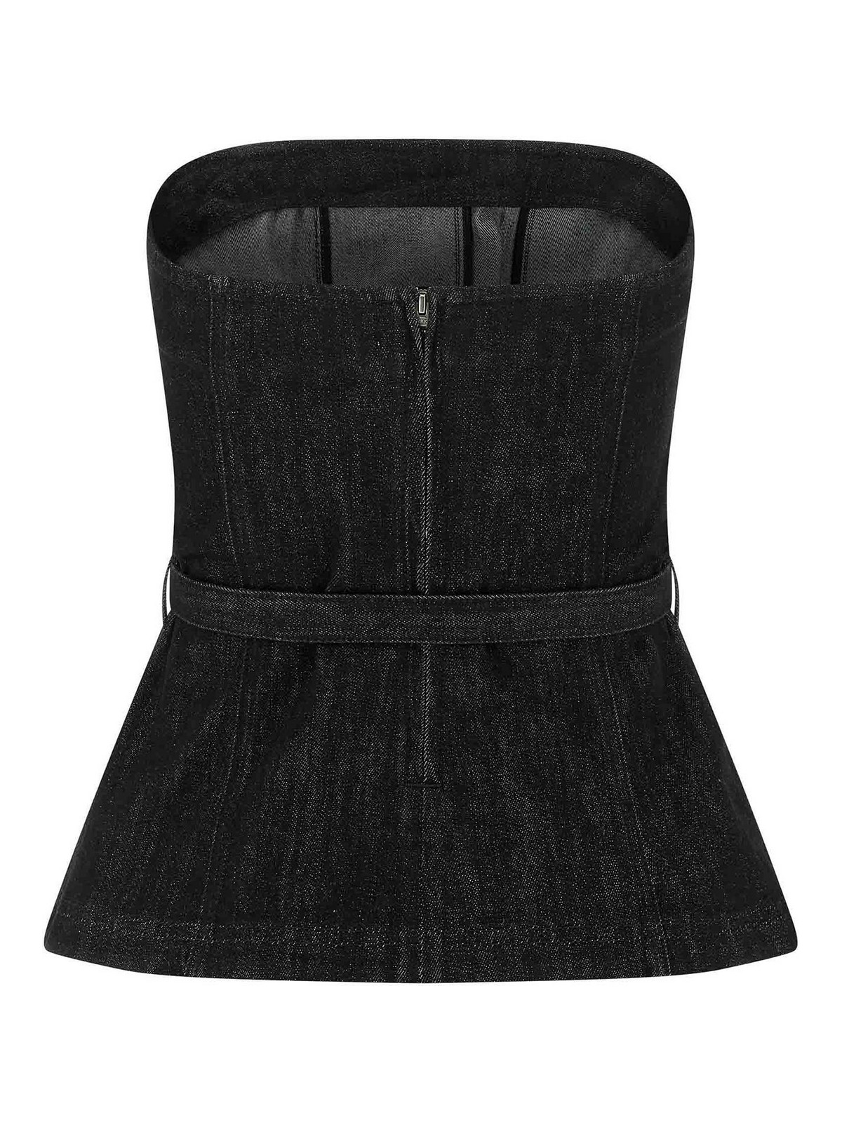 Self-portrait Bandeau Top In Black
