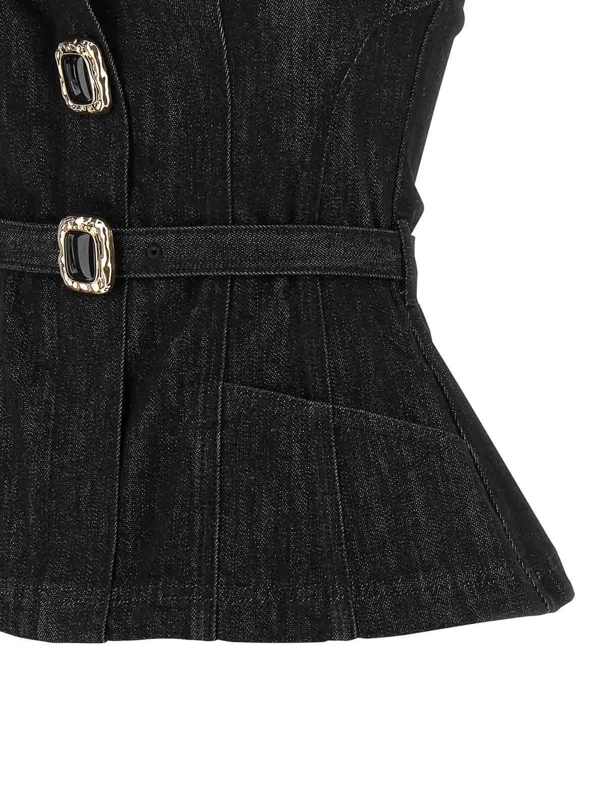 Self-portrait Bandeau Top In Black