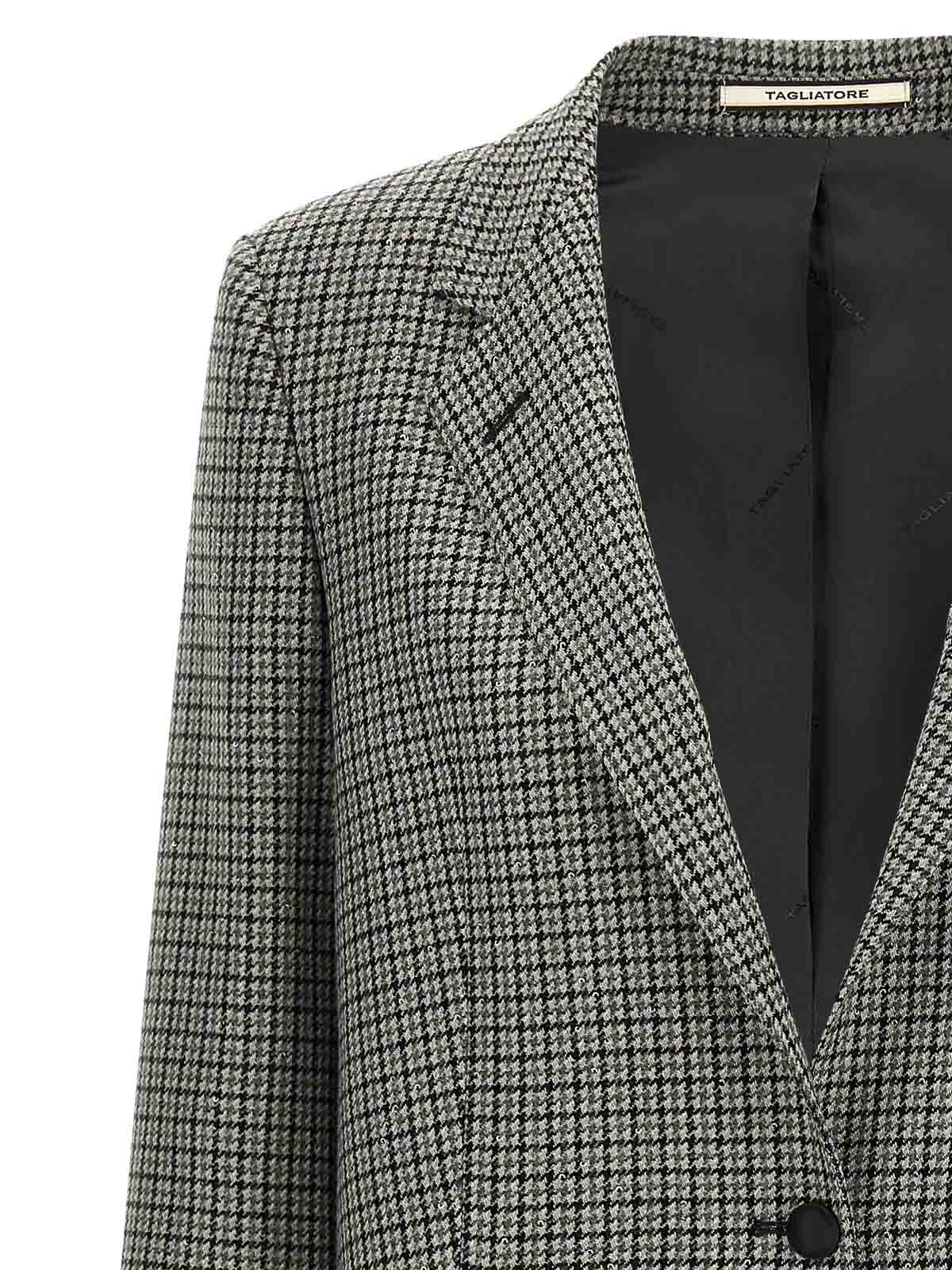 Tagliatore Oversize Blazer Jacket In Gray