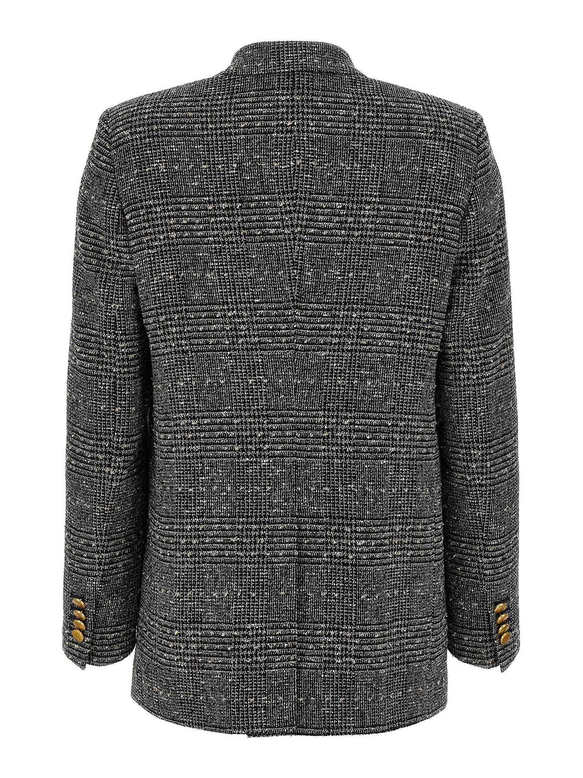 Tagliatore Jasmine Check-patterned Double-breasted Blazer In Black