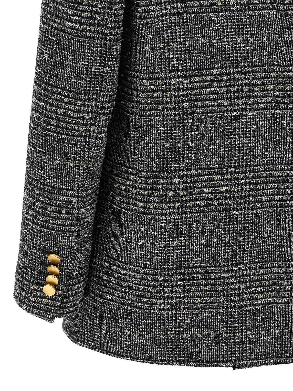 Tagliatore Jasmine Check-patterned Double-breasted Blazer In Black