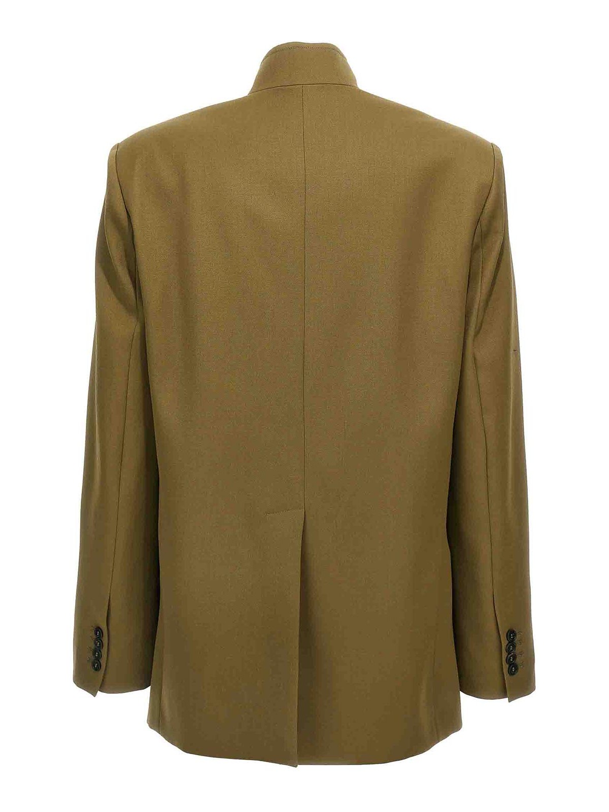 Attico Green Jacket With Asymmetric Closure On The Front In Green